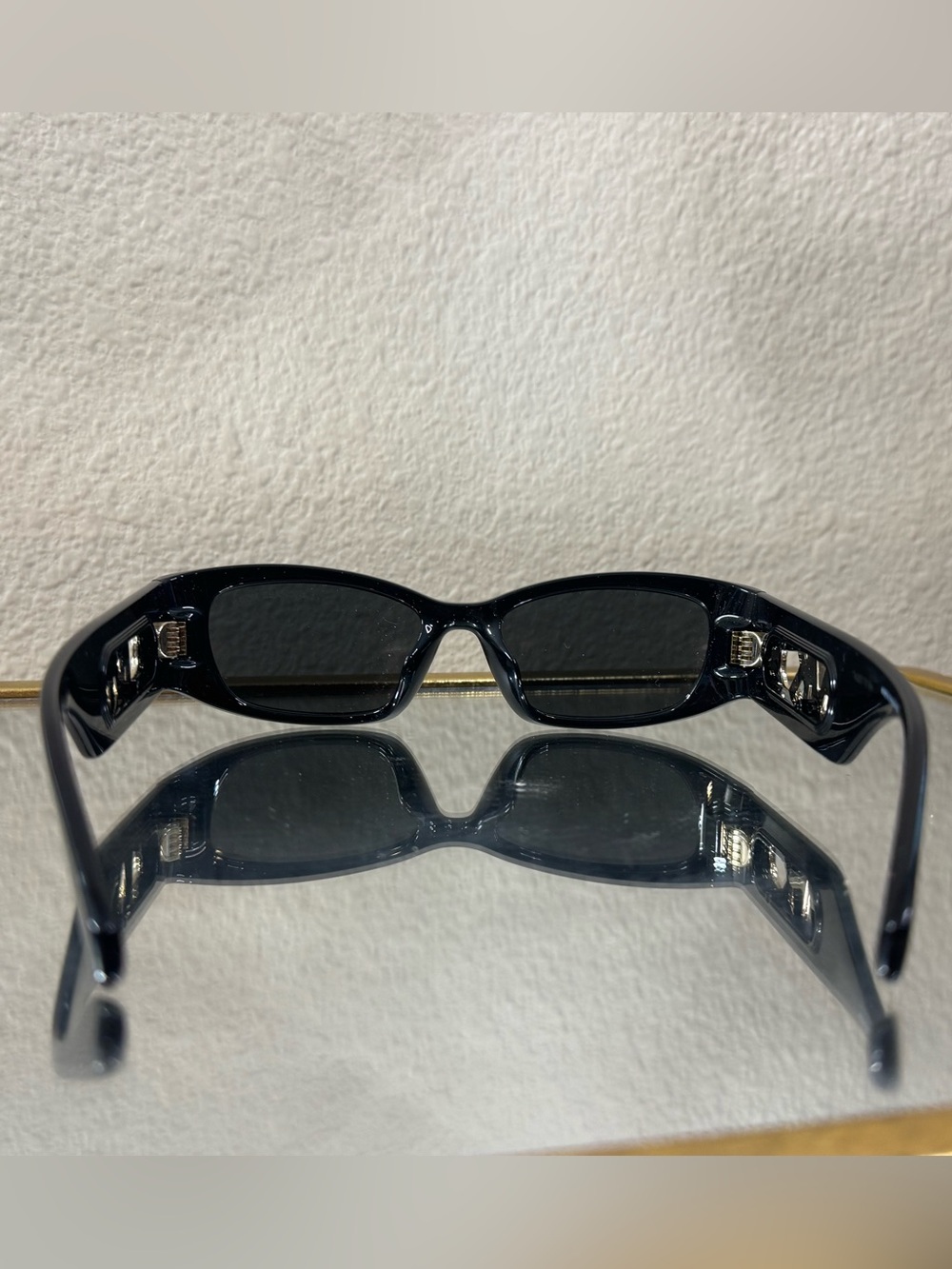 Michael Kors Black Gloss Rectangular Sunglasses - Picture 3 of 5